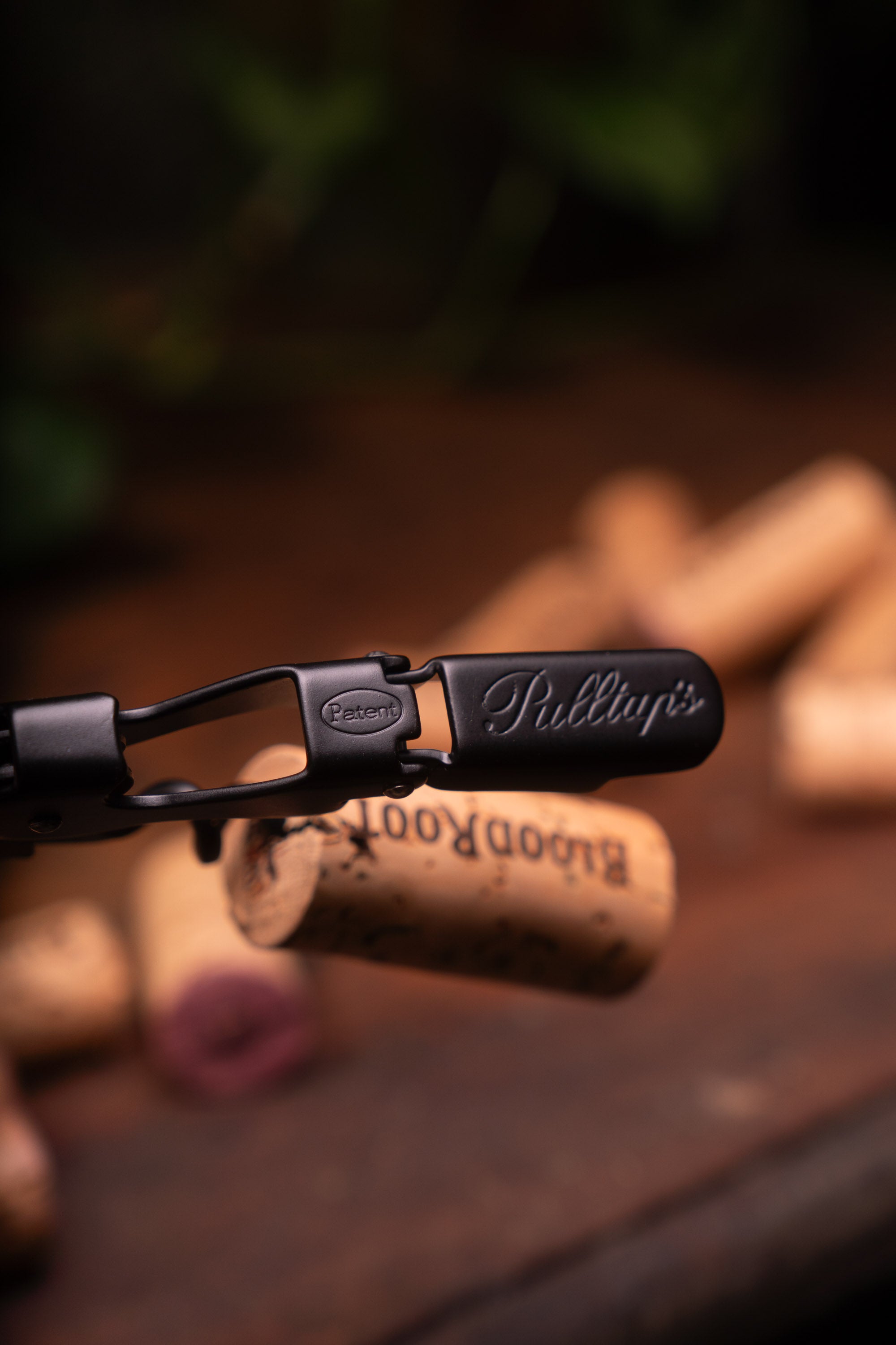 Closeup of corkscrew showing brand marking